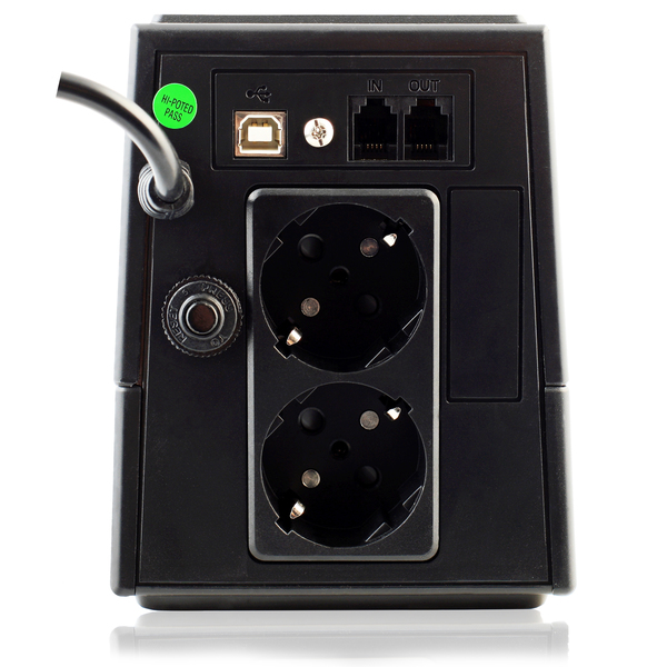 FSP EP 650, UPS, 650VA 360W, USB/RJ11/RS232, musta