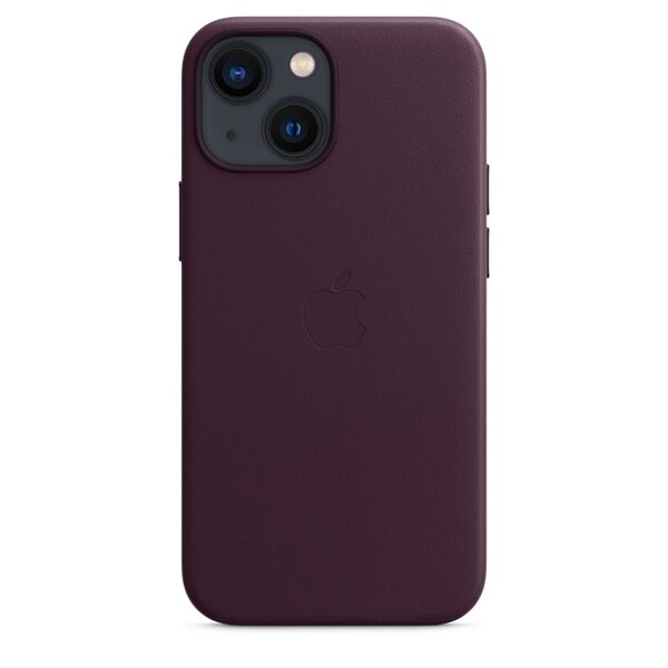 Apple iPhone 13 mini, MagSafe -nahkakuori, Dark Cherry
