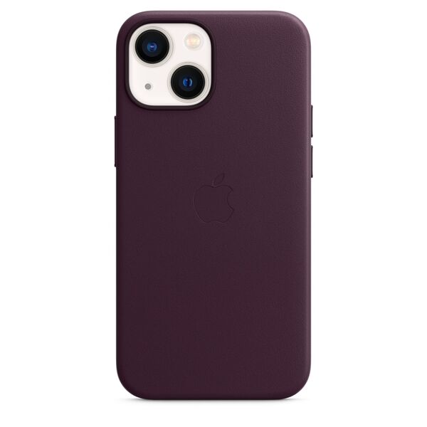 Apple iPhone 13 mini, MagSafe -nahkakuori, Dark Cherry