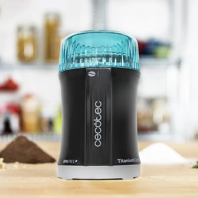 Cecotec TitanMill 200 kaffekvarn 50 g, svart/bl&aring;