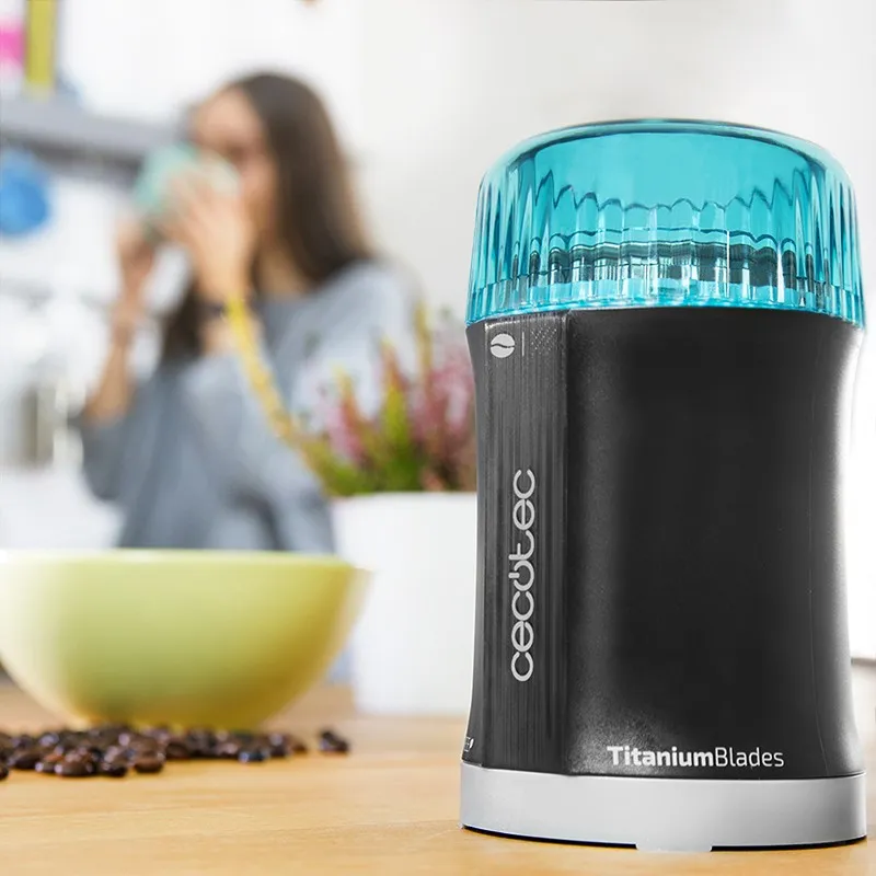 Cecotec TitanMill 200 kaffekvarn 50 g, svart/bl&aring;