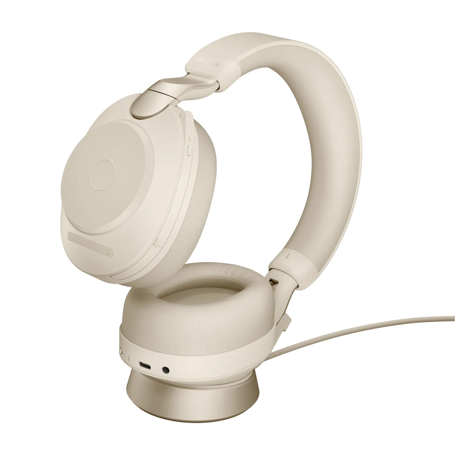Jabra Evolve2 85 UC Wireless Stereo Headset with USB-C adapter, Beige