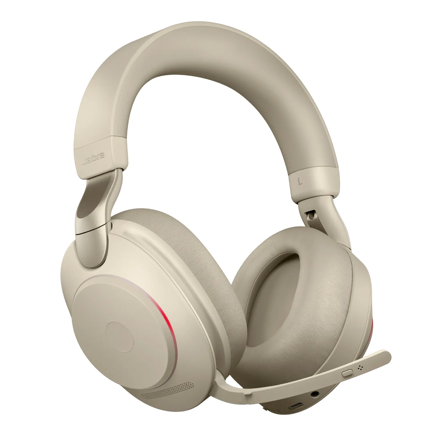 Jabra Evolve2 85 UC Wireless Stereo Headset with USB-C adapter, Beige