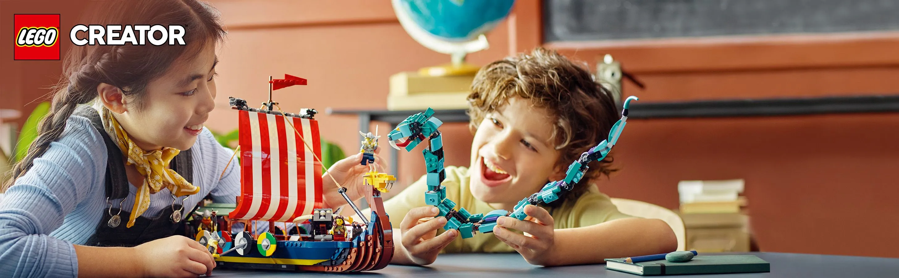 Lego Creator 3in1 Viking Ship with Midgard Serpent 31132