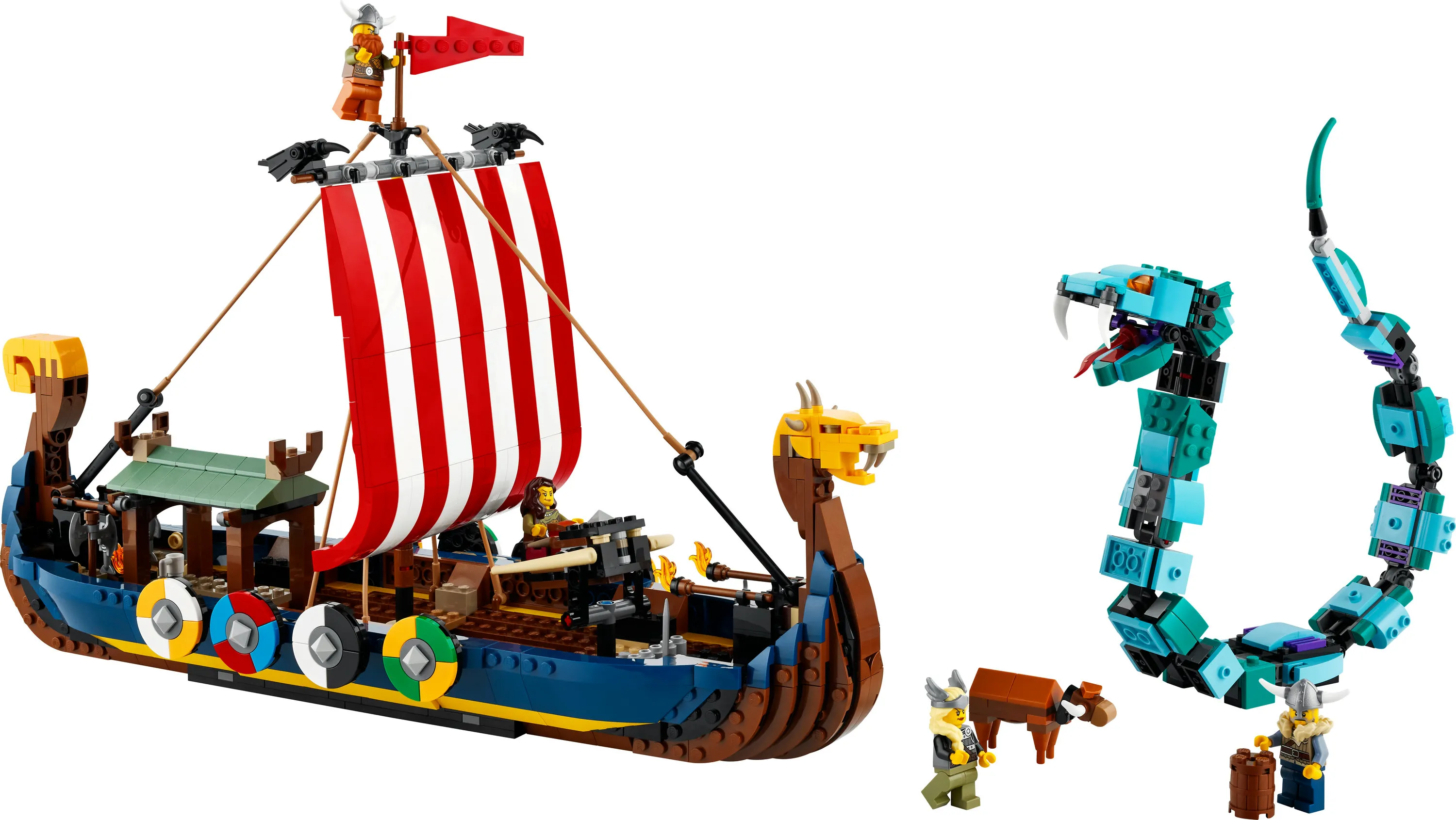 Lego Creator 3in1 Viking Ship with Midgard Serpent 31132
