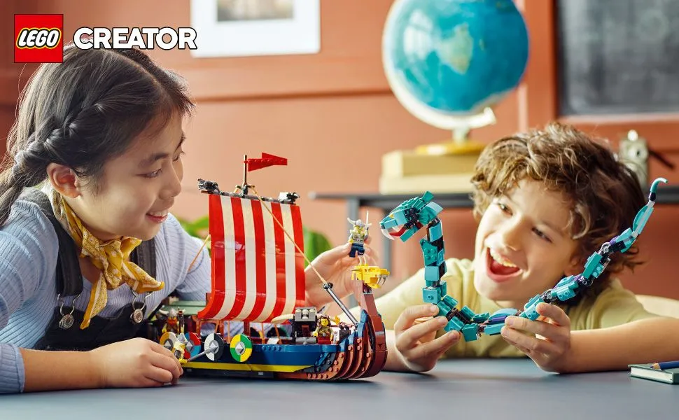 Lego Creator 3in1 Viking Ship with Midgard Serpent 31132