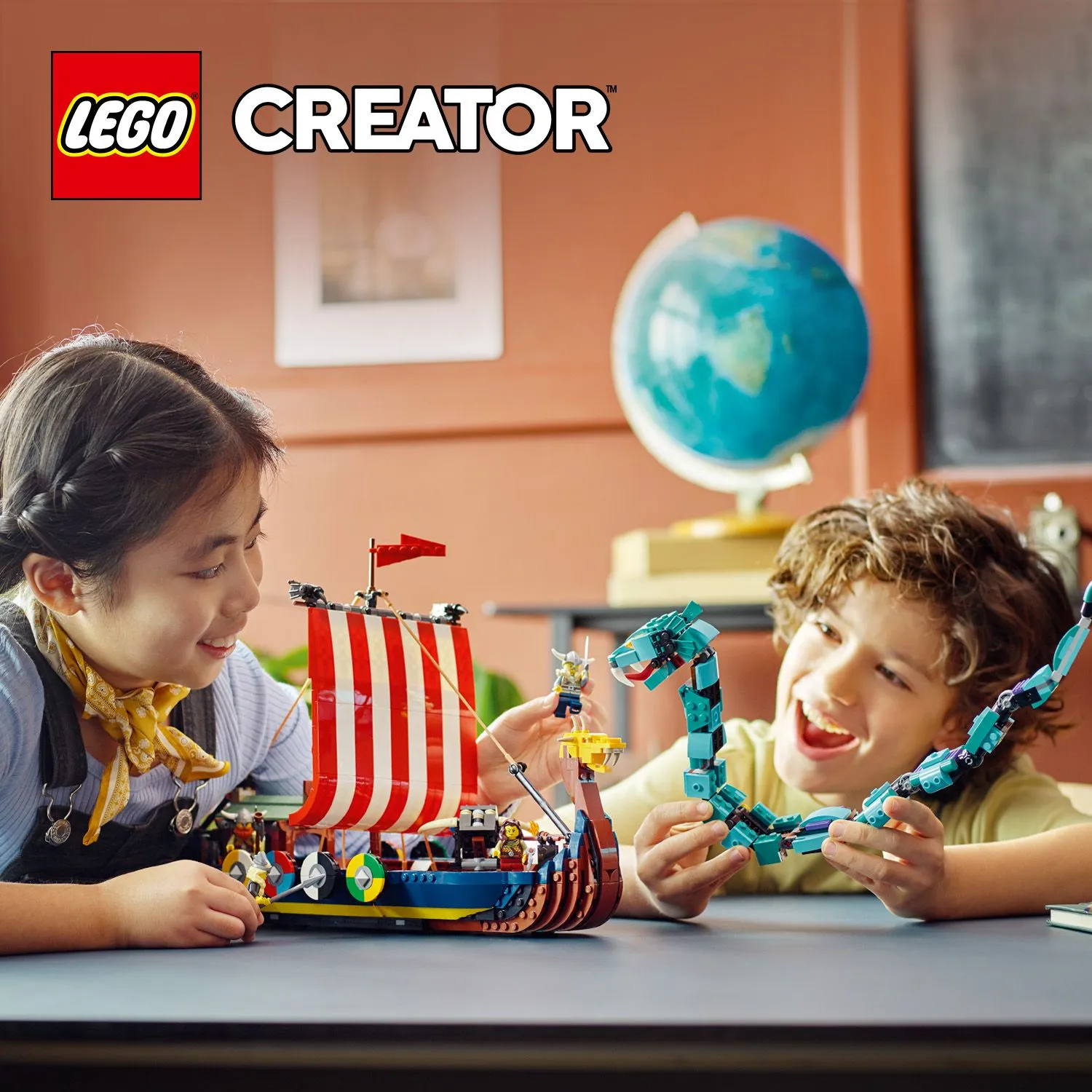 Lego Creator 3in1 Viking Ship with Midgard Serpent 31132