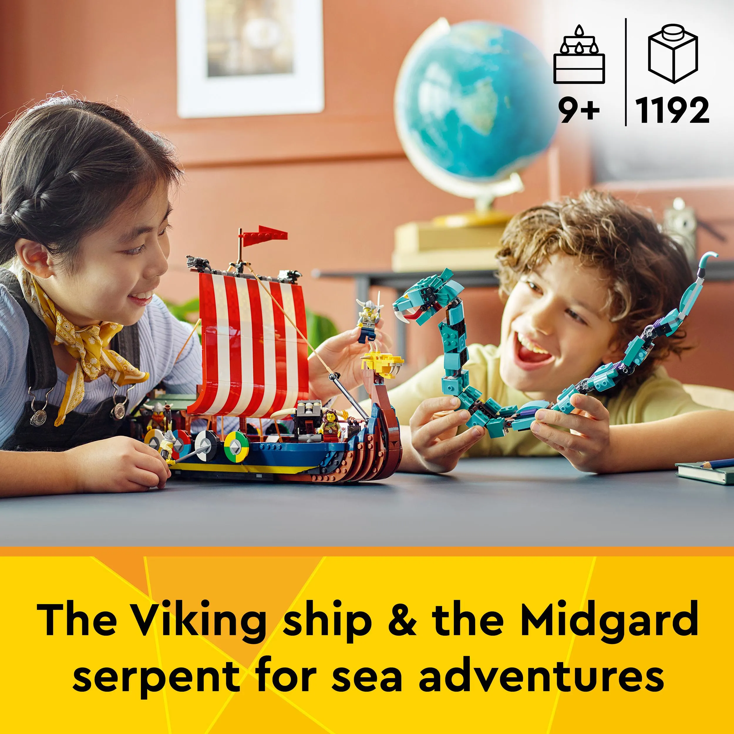 Lego Creator 3in1 Viking Ship with Midgard Serpent 31132