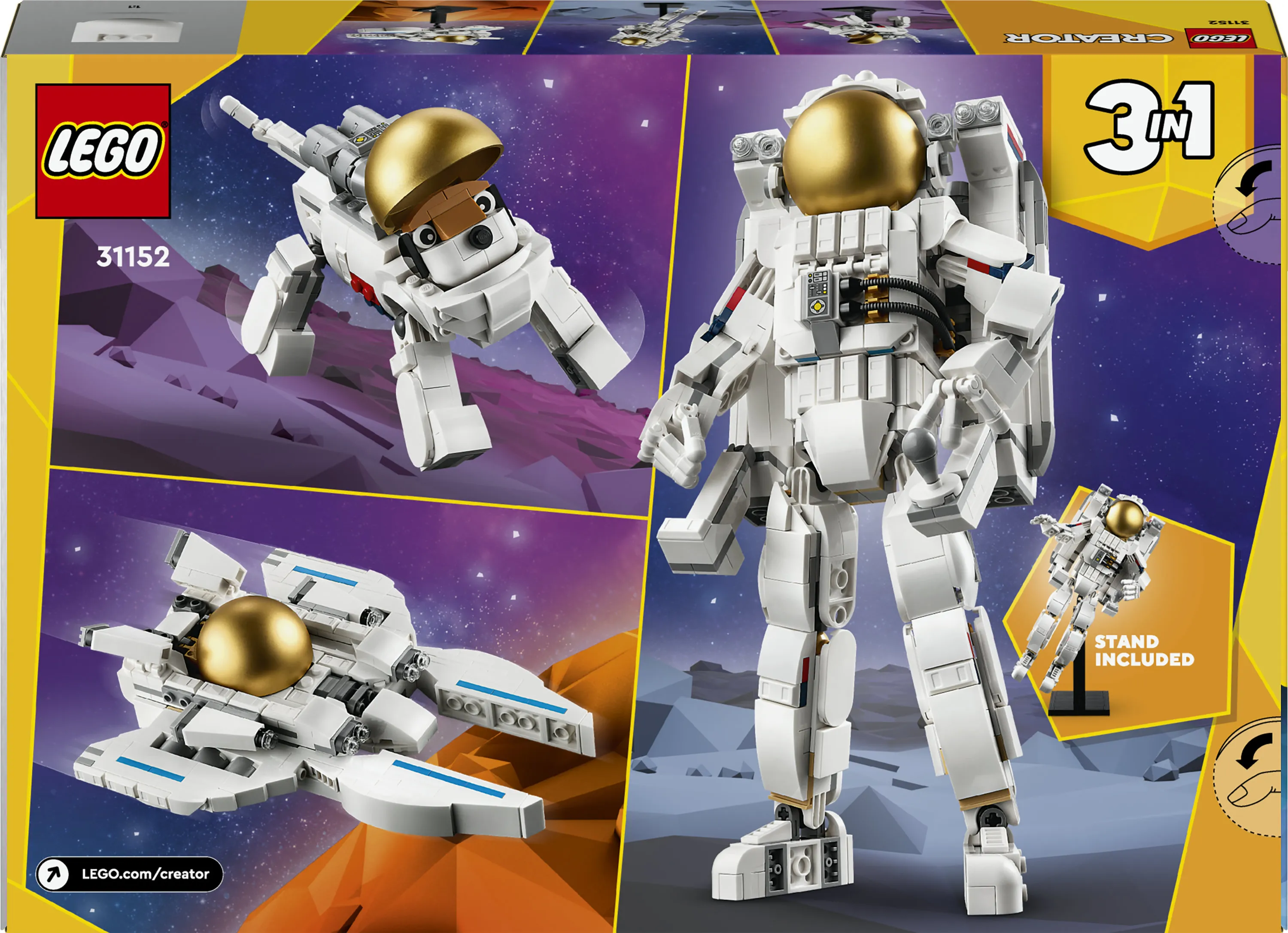 LEGO Creator 3-in-1 Astronaut in Space 31152