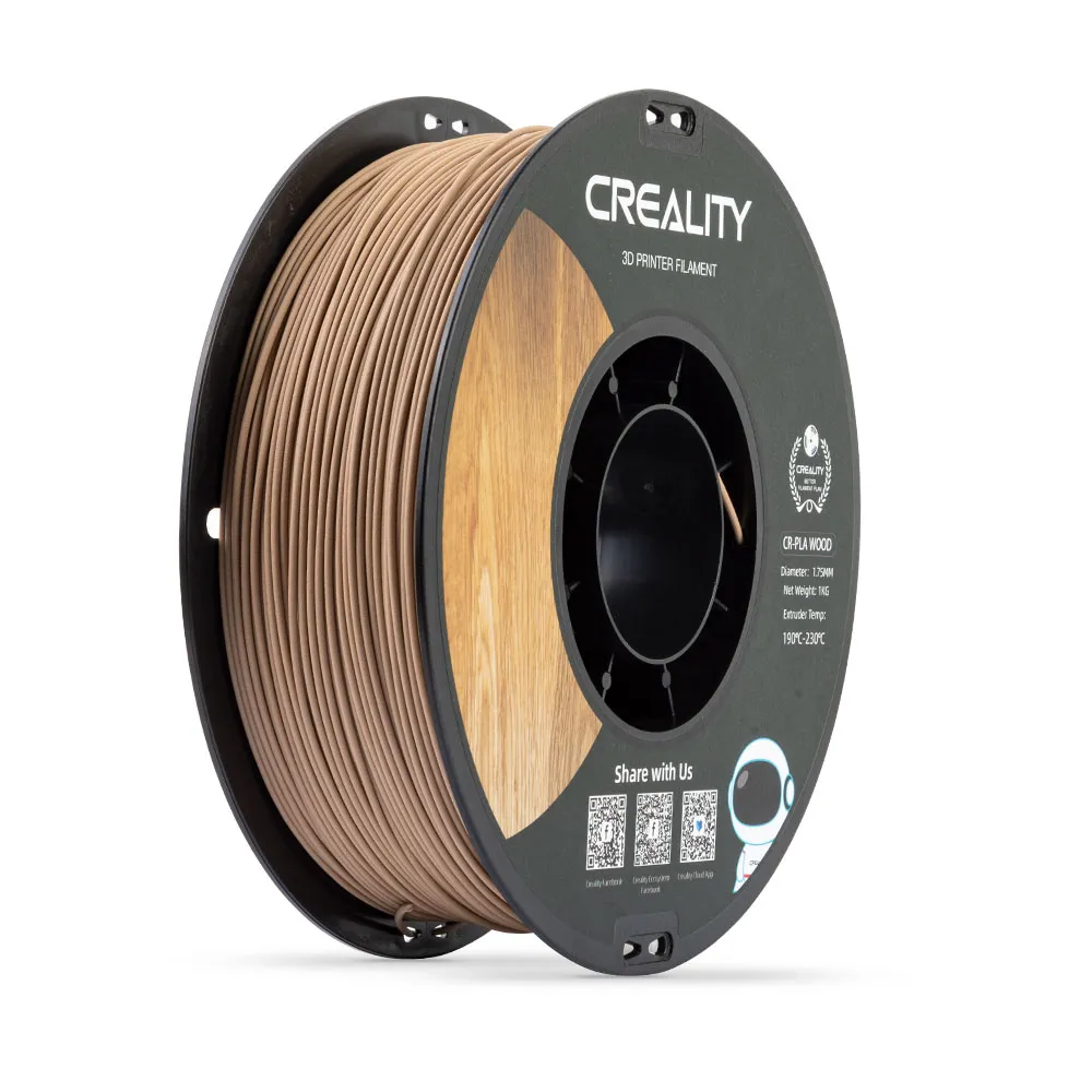 Creality CR-Wood PLA Wood 1.75 mm, 1 kg 3D Printer Filament, White Pine