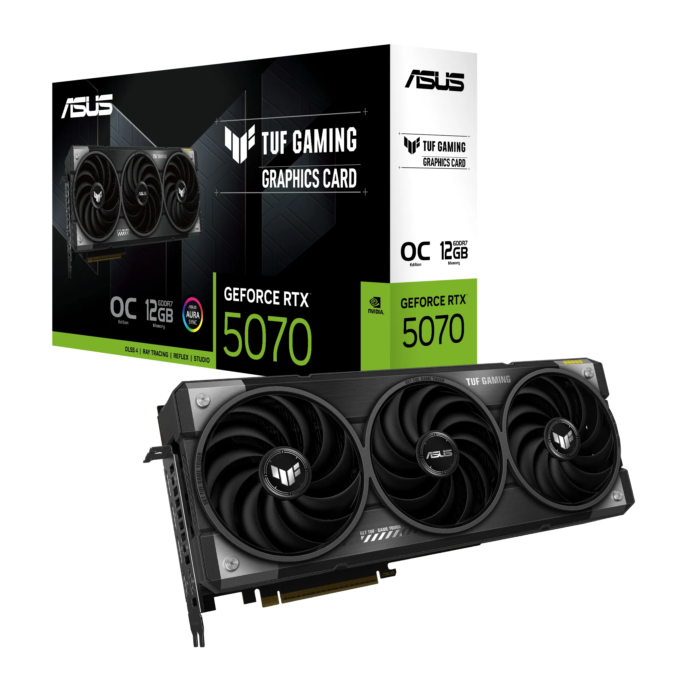 Asus GeForce RTX 5070 TUF Gaming OC 12GB - Graphics card + NVIDIA Bundle: Arc Raiders