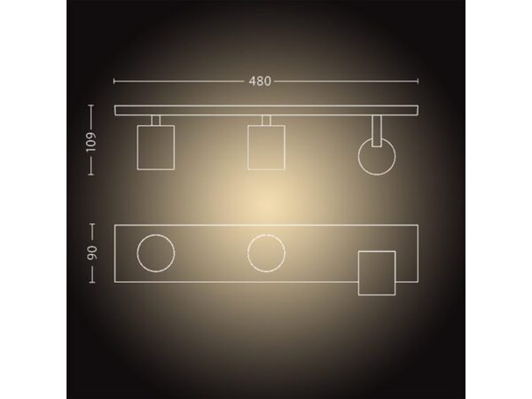 Hue Runner White Ambiance 3 spot 1200 lm Vit