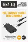 GRATEQ RAKKA CHARGER 30W + CABLE 1.5M BUNDLE BLACK
