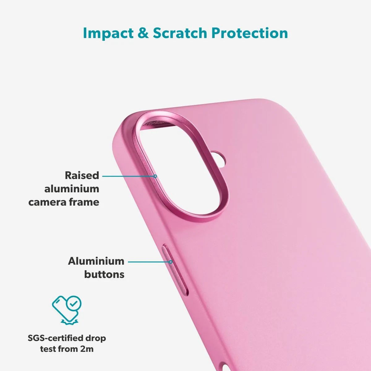 Epico Silicone Pro Mag+ Case iPhone 17 Qi2  &amp;  MagSafe Compatible, Pink