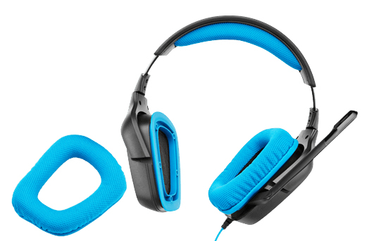 Logitech G430 -pelikuulokkeet mikrofonilla, musta/sininen