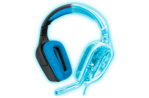 Logitech G430 -pelikuulokkeet mikrofonilla, musta/sininen