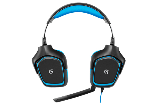 Logitech G430 -pelikuulokkeet mikrofonilla, musta/sininen