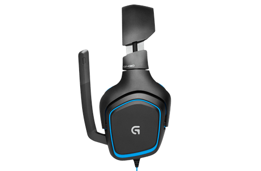 Logitech G430 -pelikuulokkeet mikrofonilla, musta/sininen