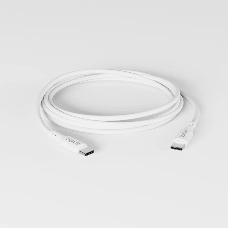 Spello USB-C cable, 60W, 1 m, Grey/White