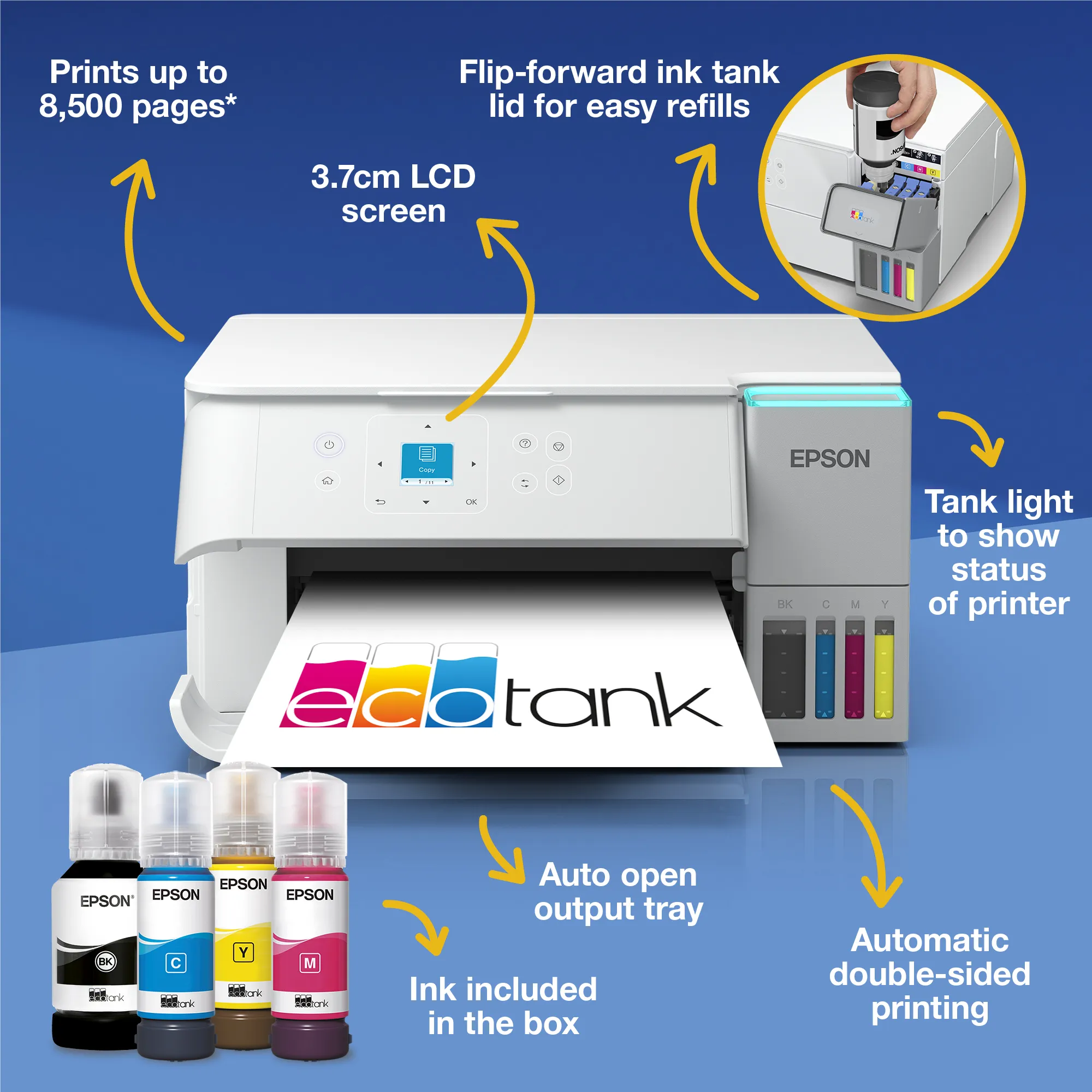 Epson Ecotank ET-2956 A4 -v&auml;rimustesuihkumonitoimilaite