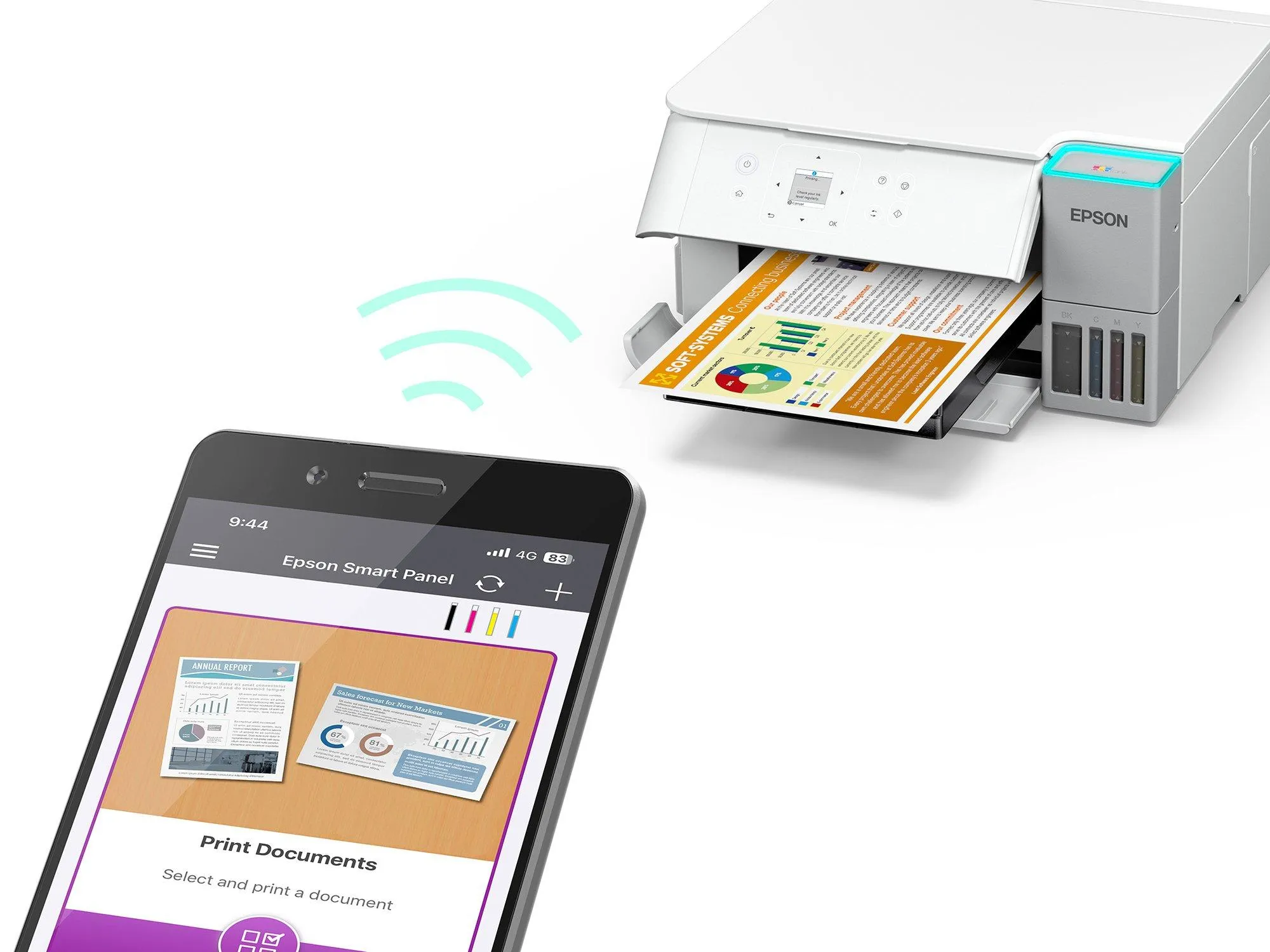Epson Ecotank ET-2956 A4 - allt-i-ett f&auml;rgbl&auml;ckstr&aring;leskrivare