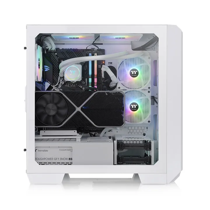 Thermaltake View 300 MX - miditornikotelo, ikkunalla, Valkoinen