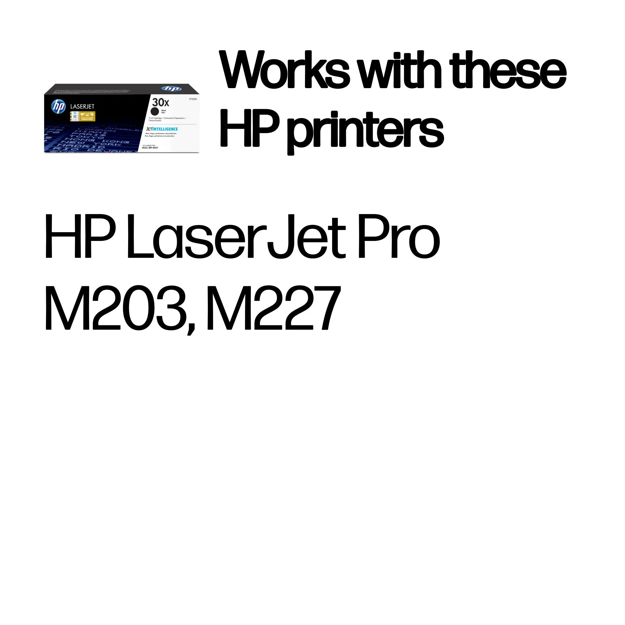 HP 30X lasertoner, svart
