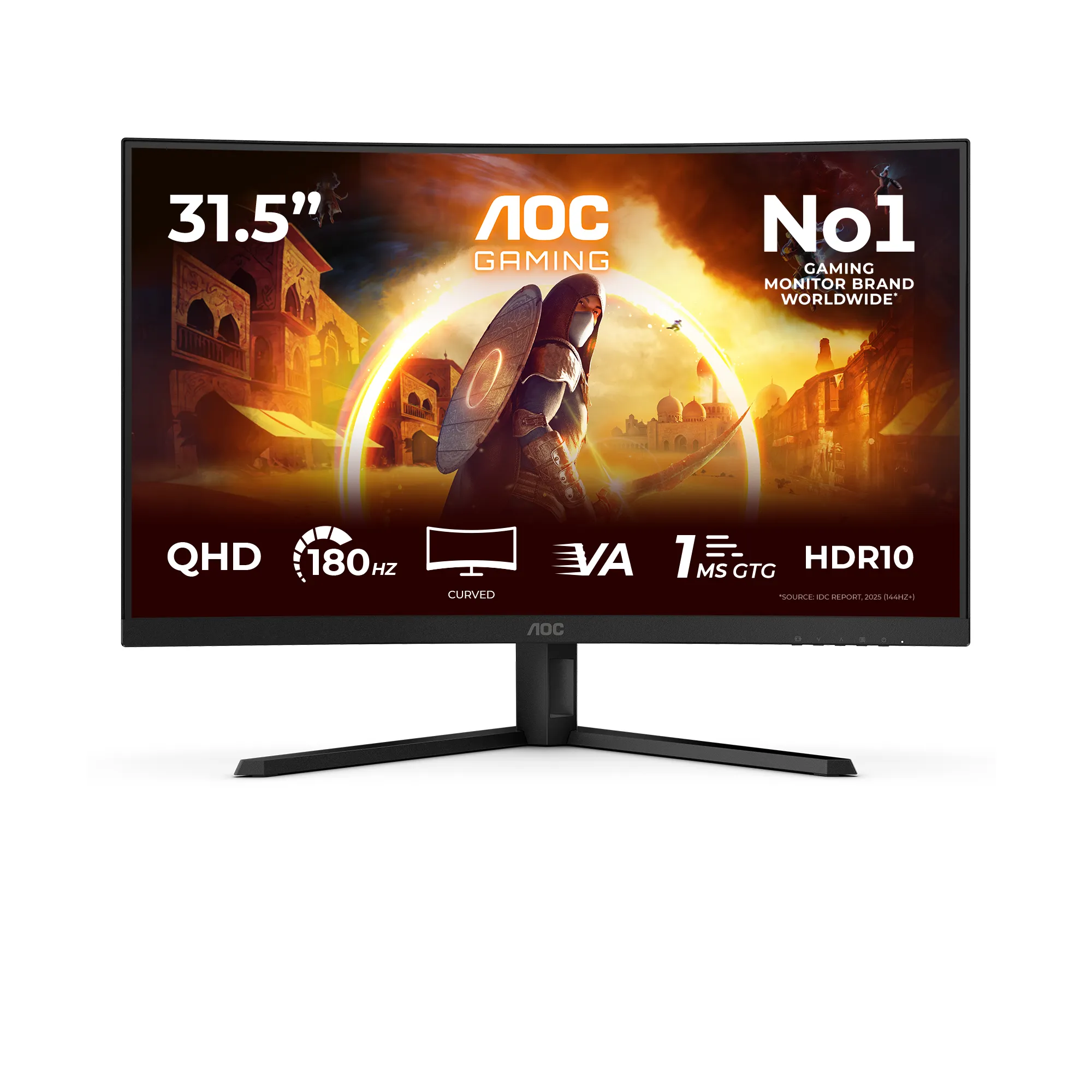 AOC CQ32G4VE 31.5" QHD, VA -kaareva pelin&auml;ytt&ouml;