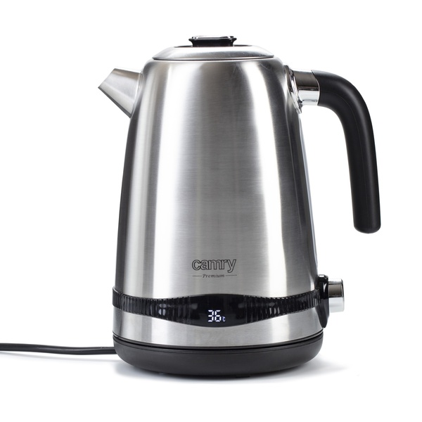 Camry CR 1291 kettle, 1.7L, 2200W, Black/Stainless steel