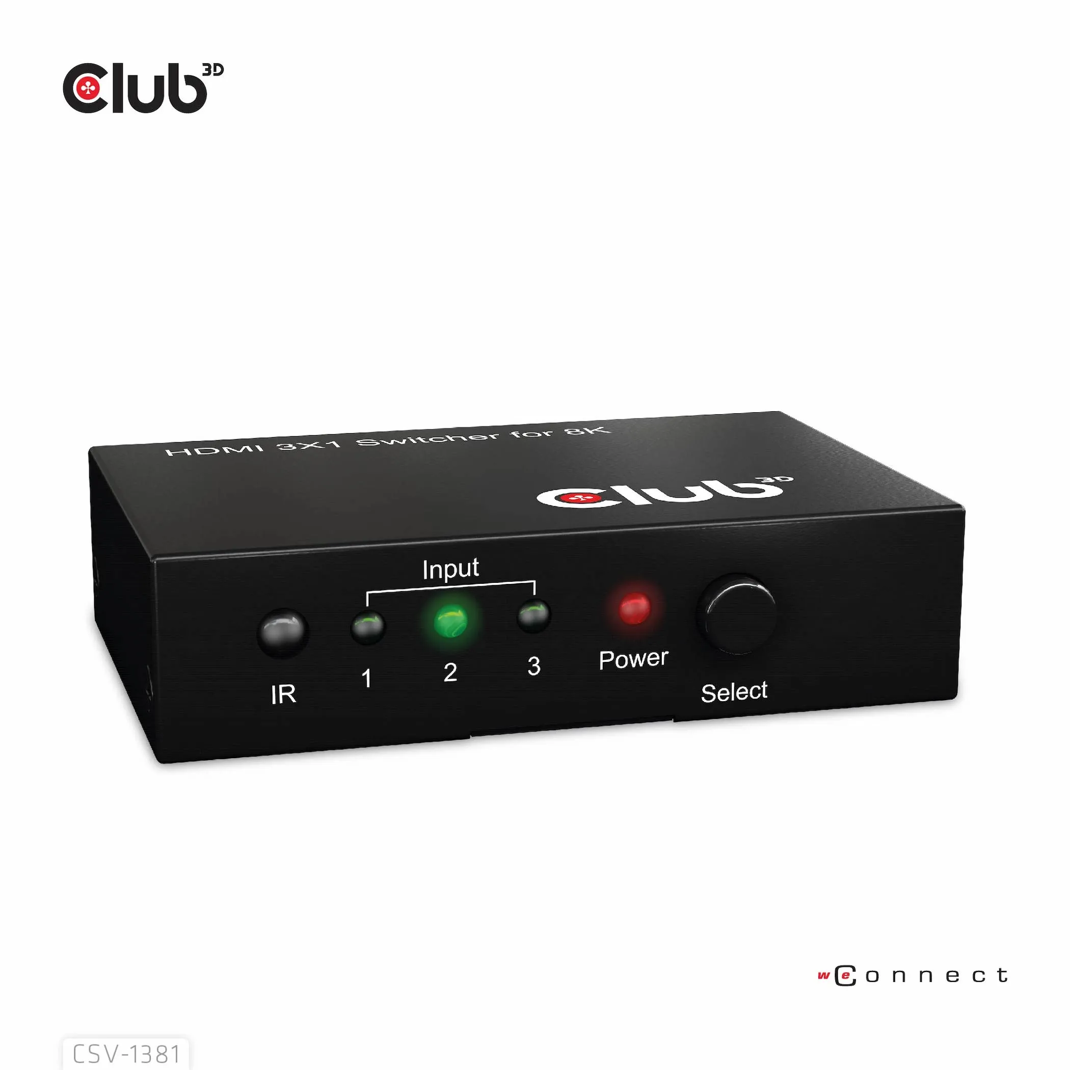Club 3D 3 - 1 HDMI 8K60Hz/4K120Hz - switch, Svart Club 3D 3 - 1 HDMI 8K60Hz/4K120Hz - switch, Svart