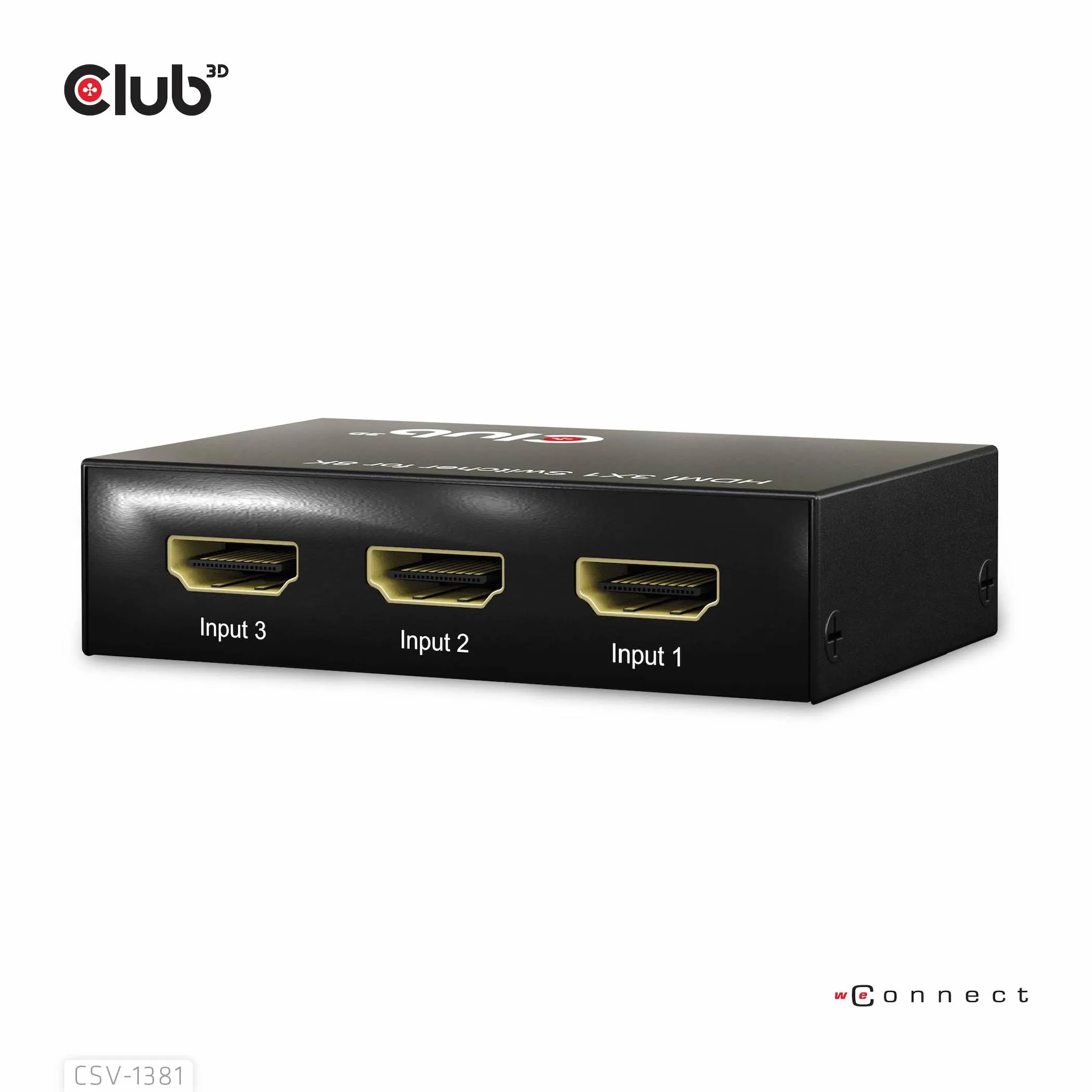 Club 3D 3 - 1 HDMI 8K60Hz/4K120Hz - switch, Svart Club 3D 3 - 1 HDMI 8K60Hz/4K120Hz - switch, Svart