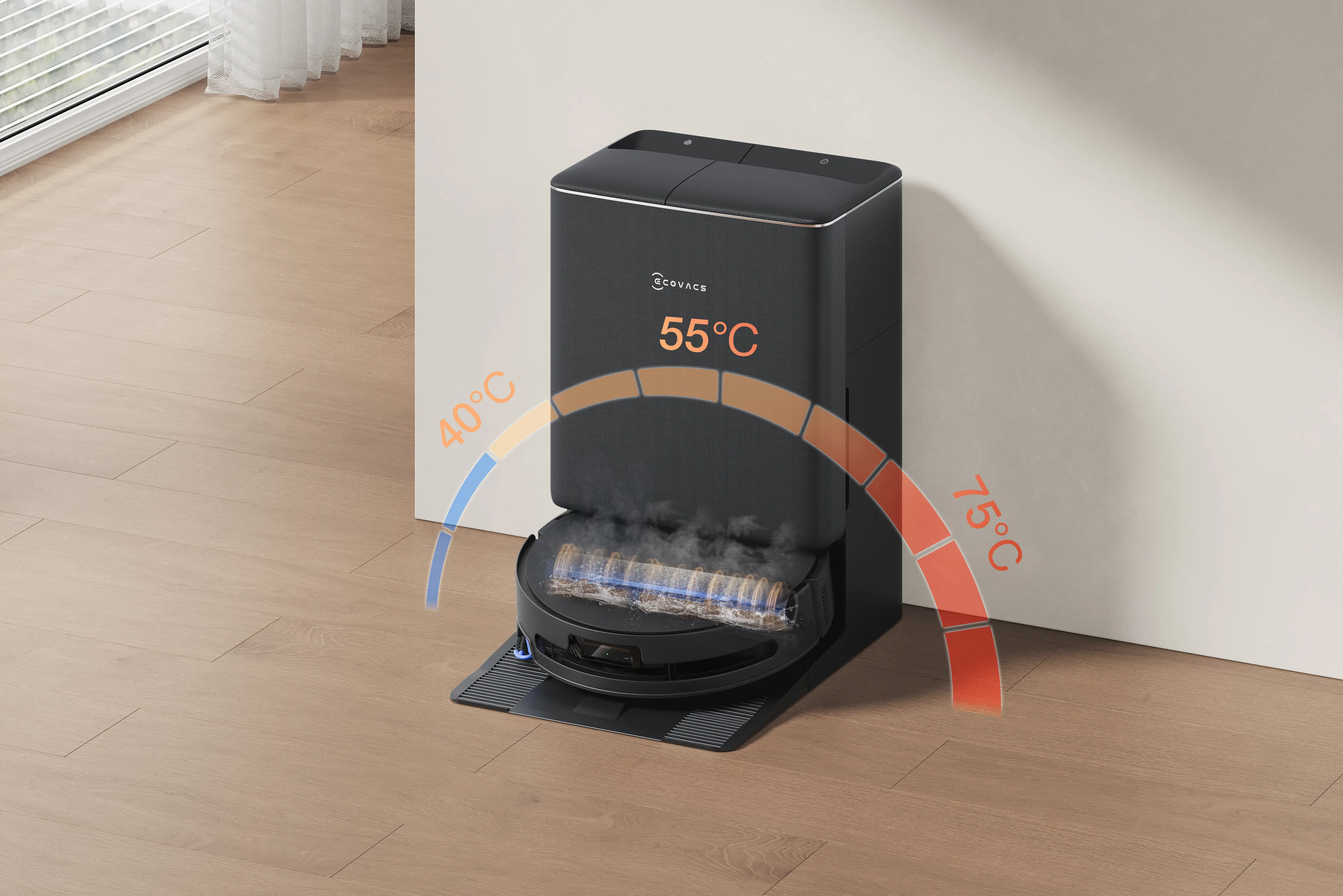 ECOVACS DEEBOT T90 PRO OMNI 4000 mAh Robot vacuum cleaner, Black