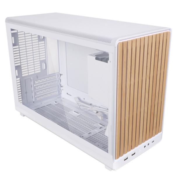 Lian Li A3 Wood - Micro-ATX case, glass window, White