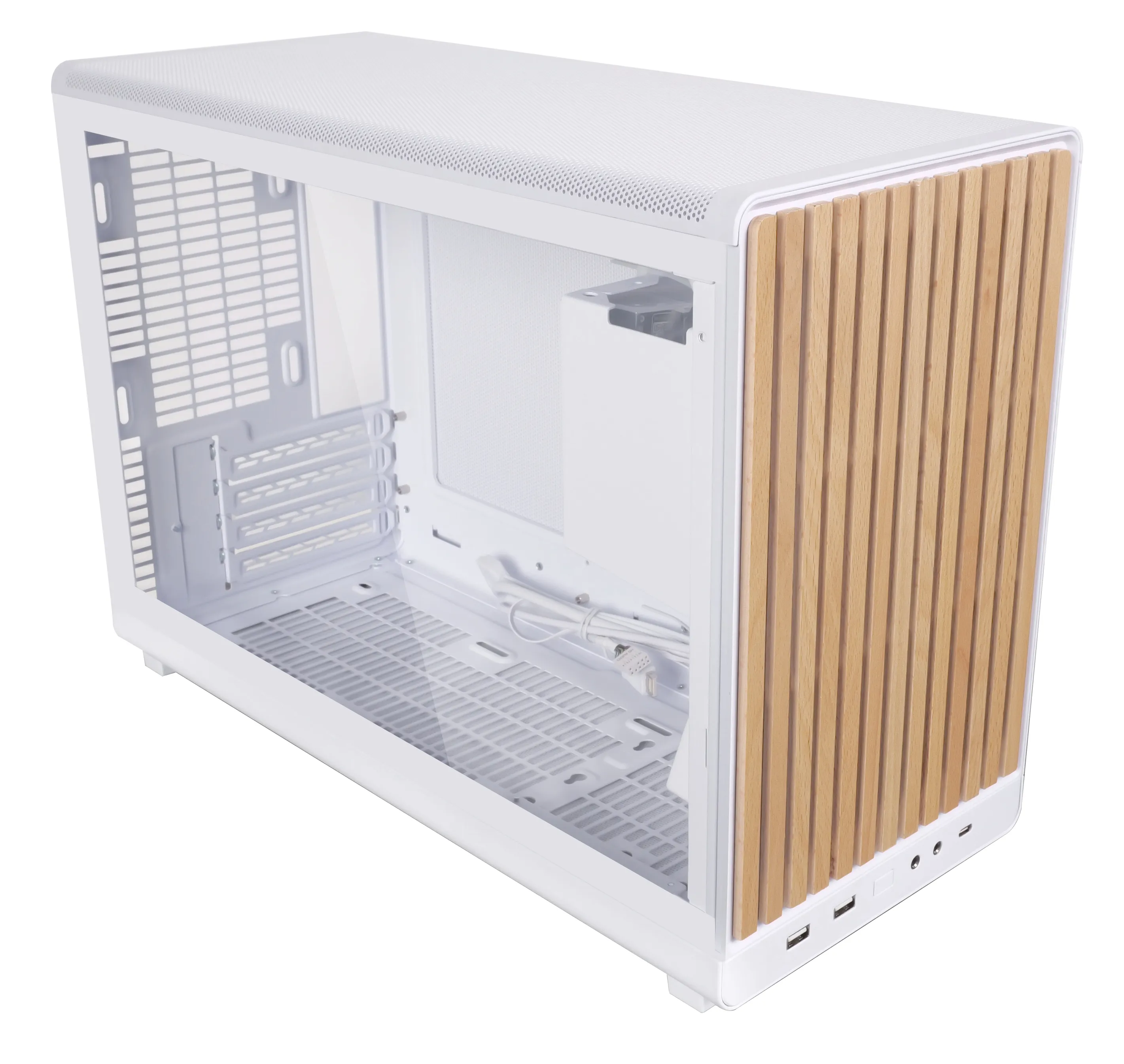 Lian Li A3-mATX Wood Edition Micro-ATX Case with window, White