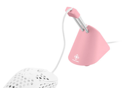 Deltaco Pink Line - mouse bungee, pink