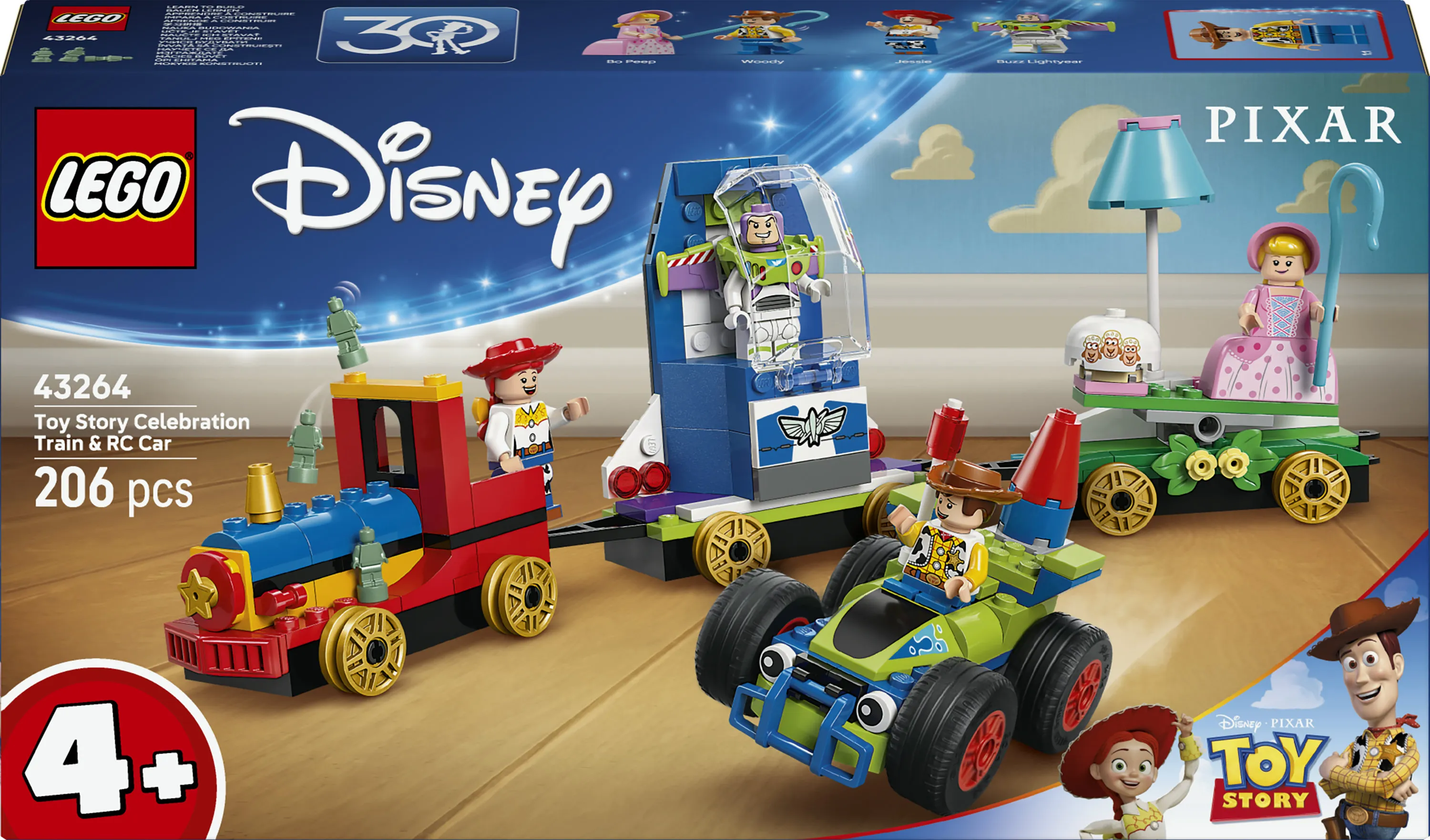LEGO Disney Pixar Toy Story Juhlavuoden Junja ja kauko-ohjattava auto 43264