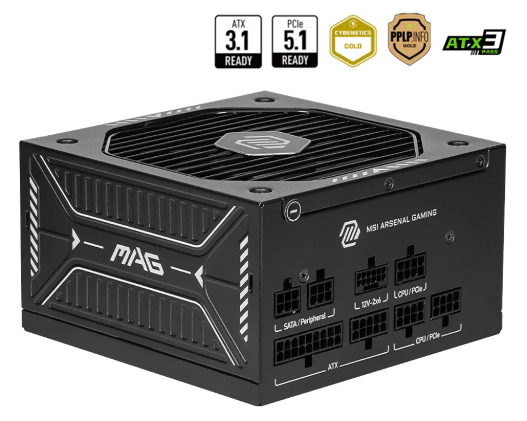 MSI MAG A650GLS PCIE5 650W - PSU, 80 Plus Gold