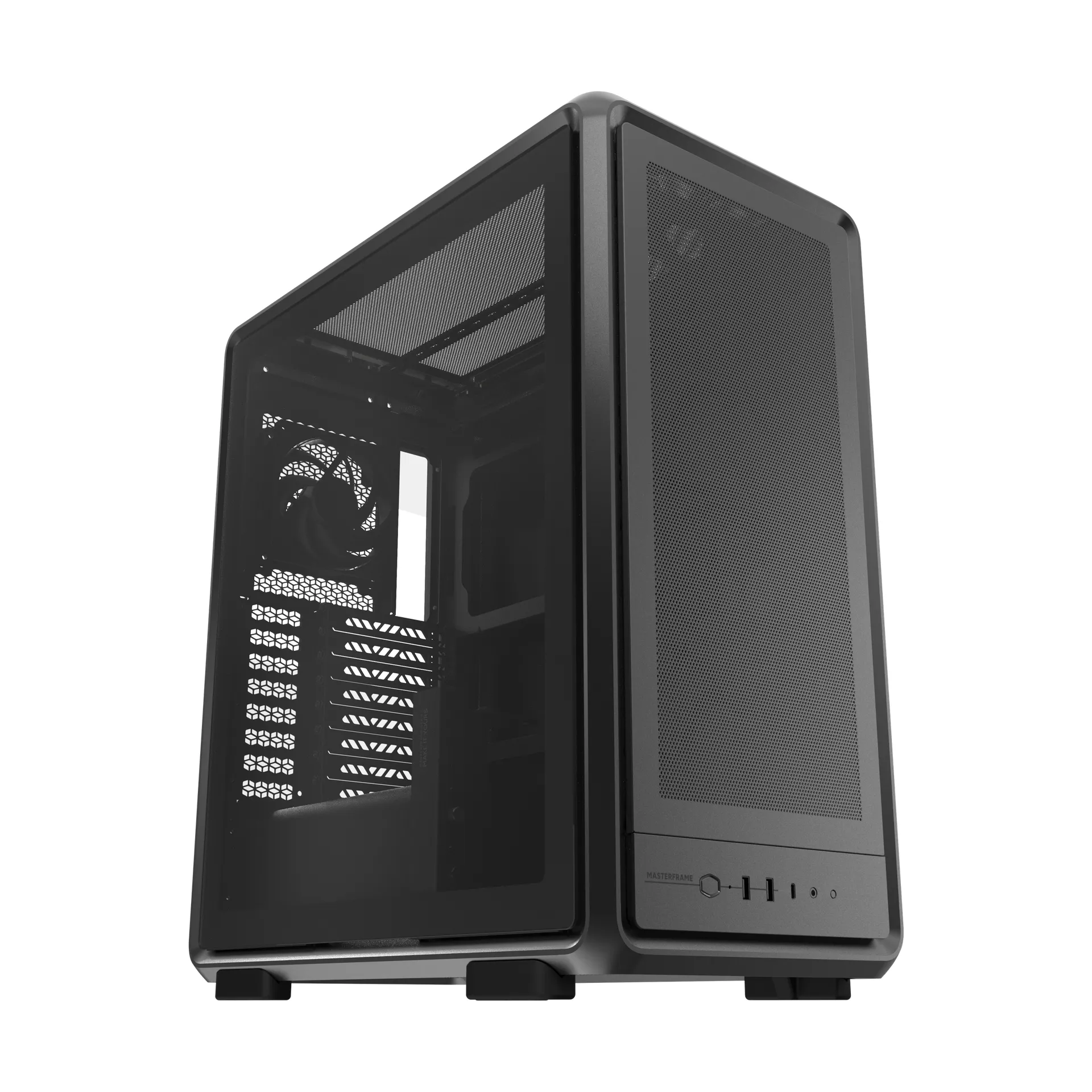 Cooler Master MasterFrame 500 Mesh midi-tower chassi med f&ouml;nster, svart