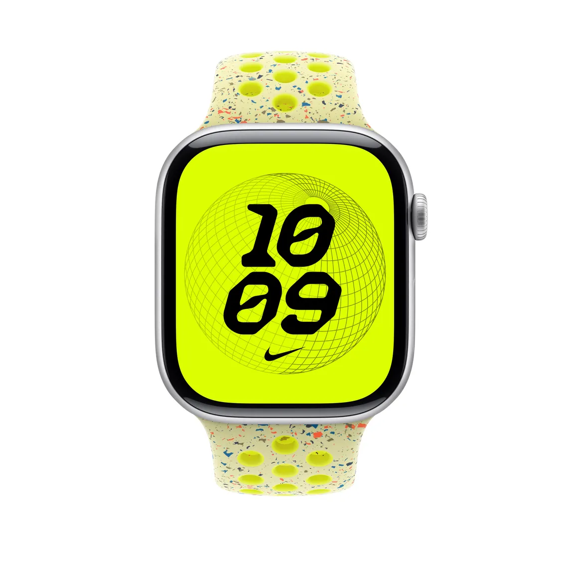 Apple Watch 46 mm Nike -sport-ranneke, volt splash, M/L