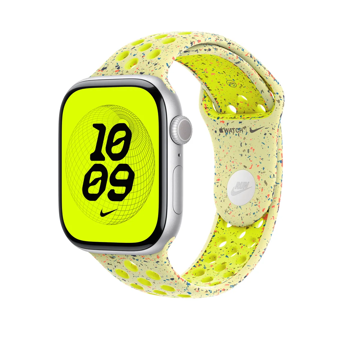 Apple Watch 46 mm Nike -sport-ranneke, volt splash, M/L