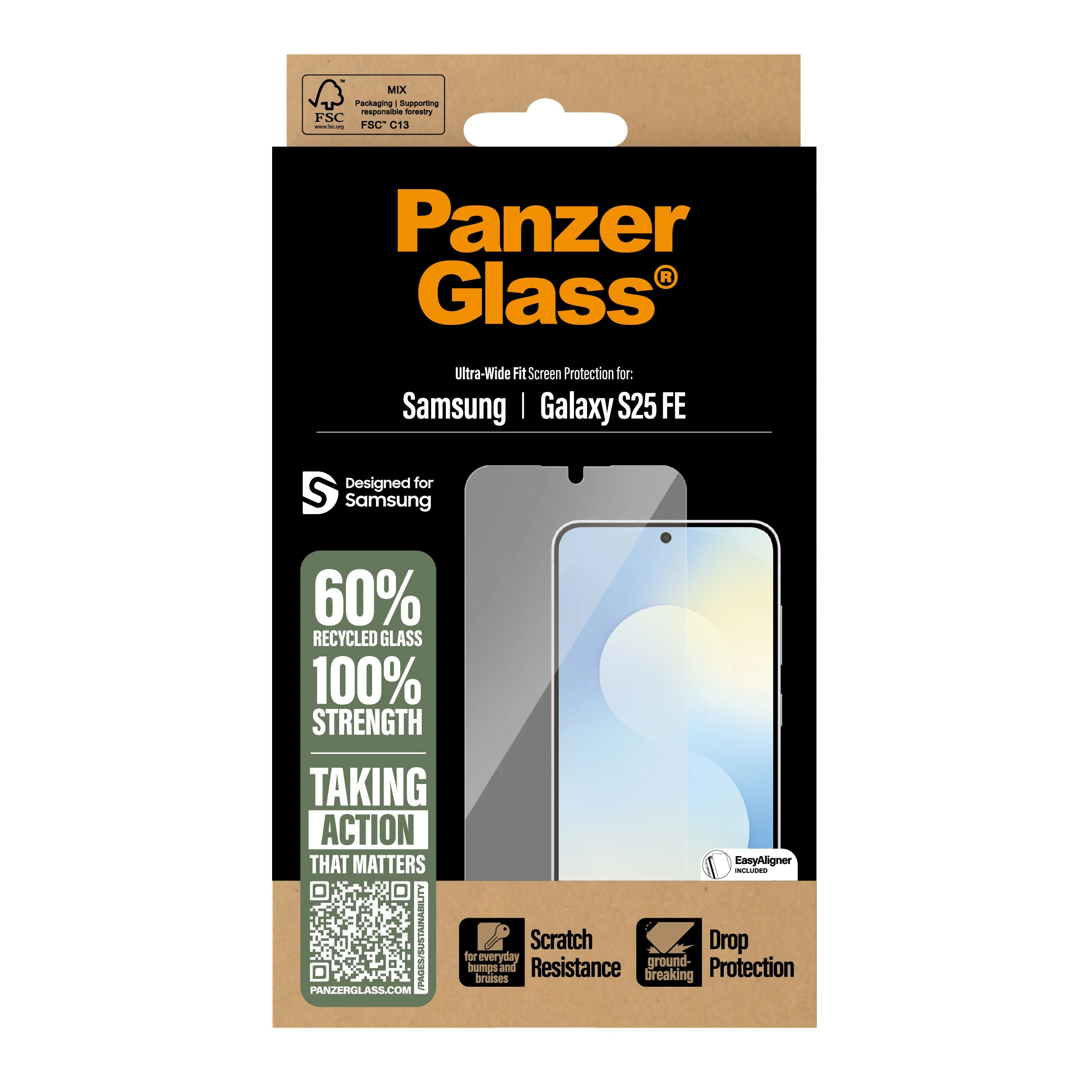 PanzerGlass Ultra-Wide Fit Alignerkit Galaxy S25 FE -panssarilasi