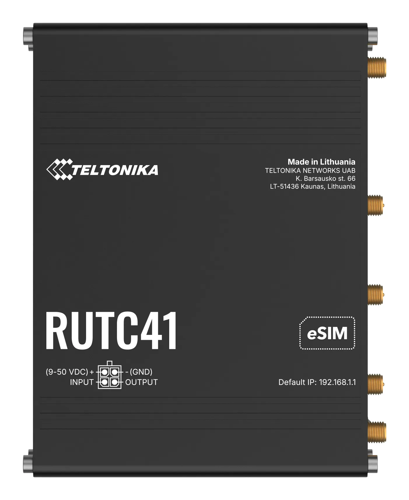 Teltonika RUTC41 -reititin, Wi-Fi 6, Dual-band, 4G, musta