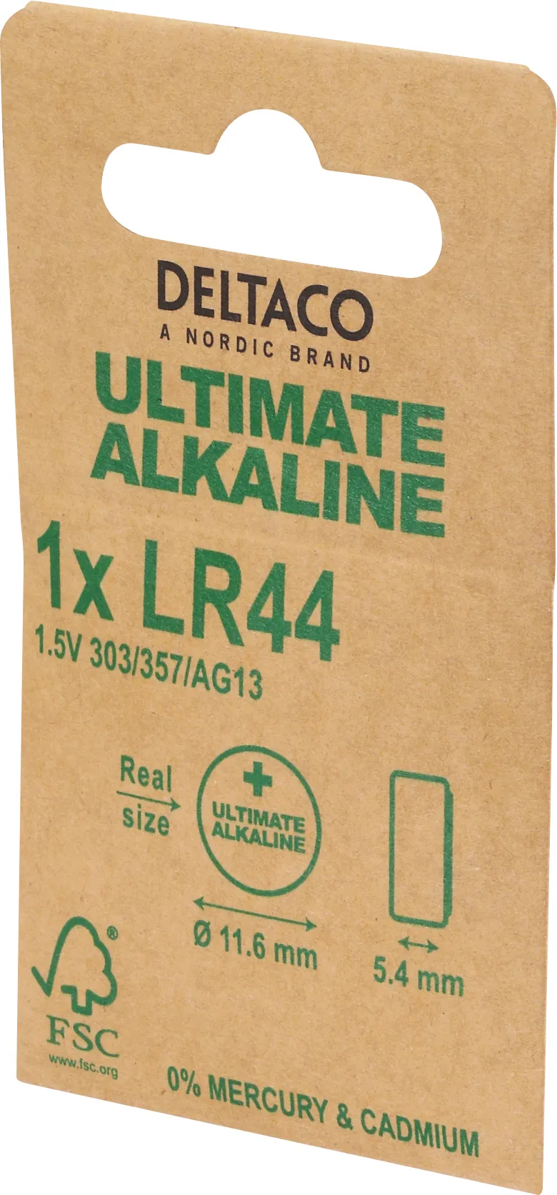 DELTACO Ultimate ULT-LR44-1P - Button cell battery
