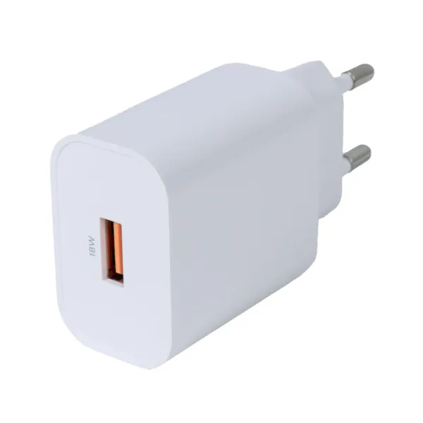 Deltaco 18W USB-A - charger, White