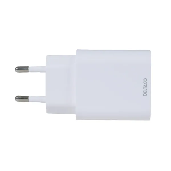 Deltaco 18W USB-A - charger, White