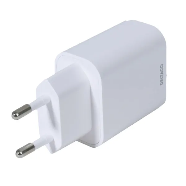 Deltaco 18W USB-A - charger, White