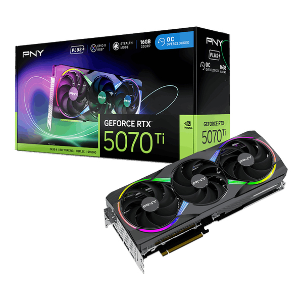 PNY GeForce RTX 5070 Ti ARGB OC Triple Fan Plus 16 GB - graphics carad