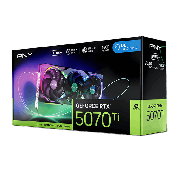 PNY GeForce RTX 5070 Ti ARGB OC Triple Fan Plus 16 GB - graphics carad