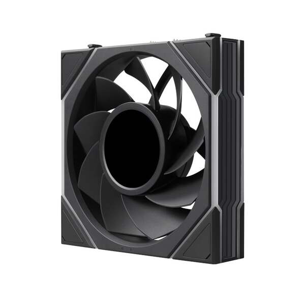 LIAN LI UNI FAN TL LCD FLEX Reverse PWM ARGB -tuuletin, nestelaakeri, 120 mm, musta