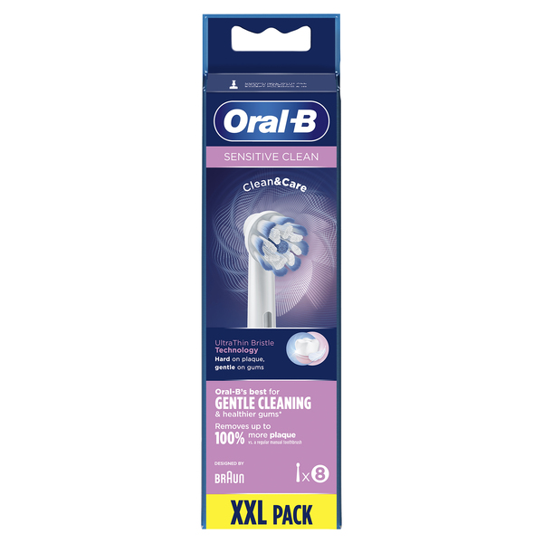 Oral-B Sensitive Clean - borsthuvuden, 8 st
